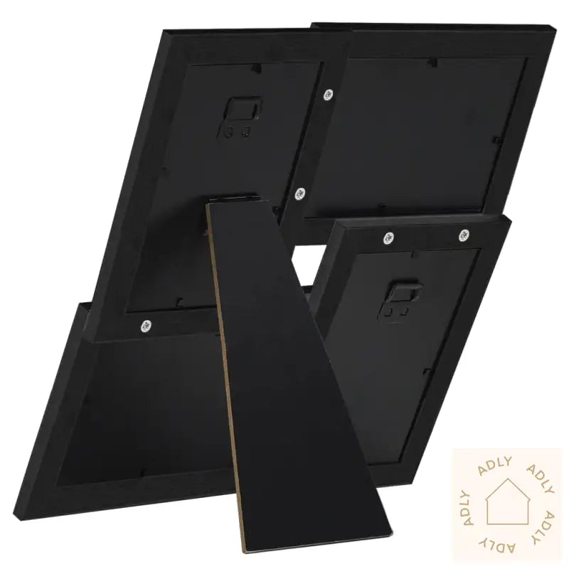 Fotorammekollasj For 4X(10X15 Cm) Bilde Svart Mdf