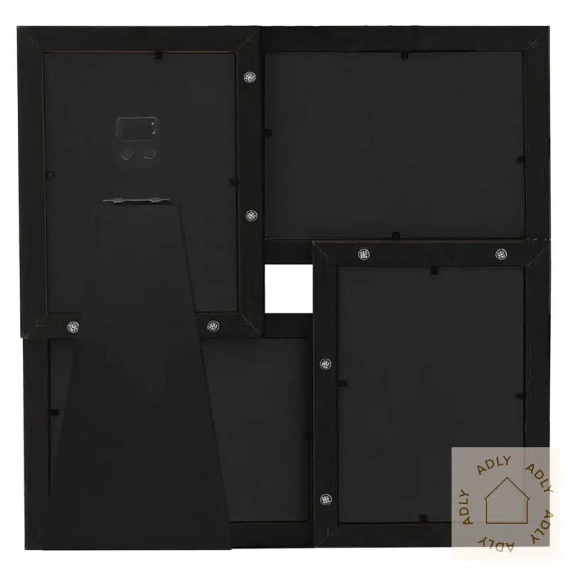 Fotorammekollasj For 4X(10X15 Cm) Bilde Svart Mdf