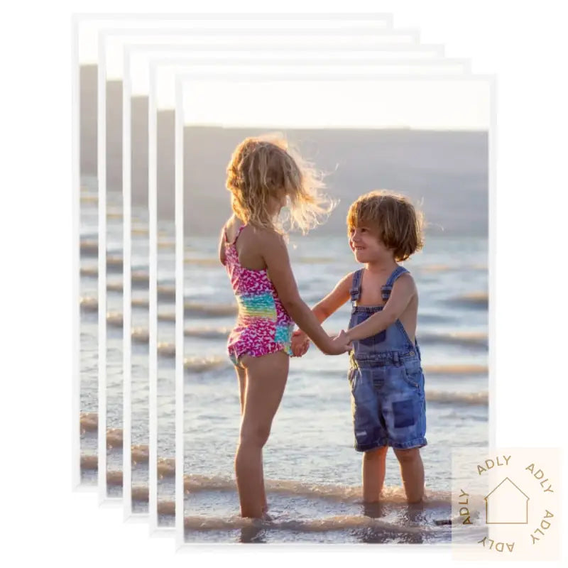 Fotorammekollasje For Vegg Eller Bord 5 Stk Hvit 70X90 Cm Mdf