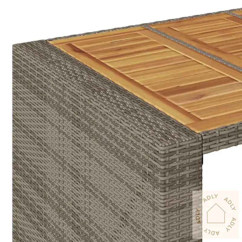 Hagebarsett Uten Puter 3 Deler Grå Polyrotting Akasie