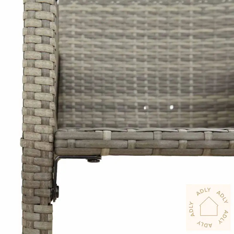 Hagebarsett Uten Puter 3 Deler Grå Polyrotting Akasie