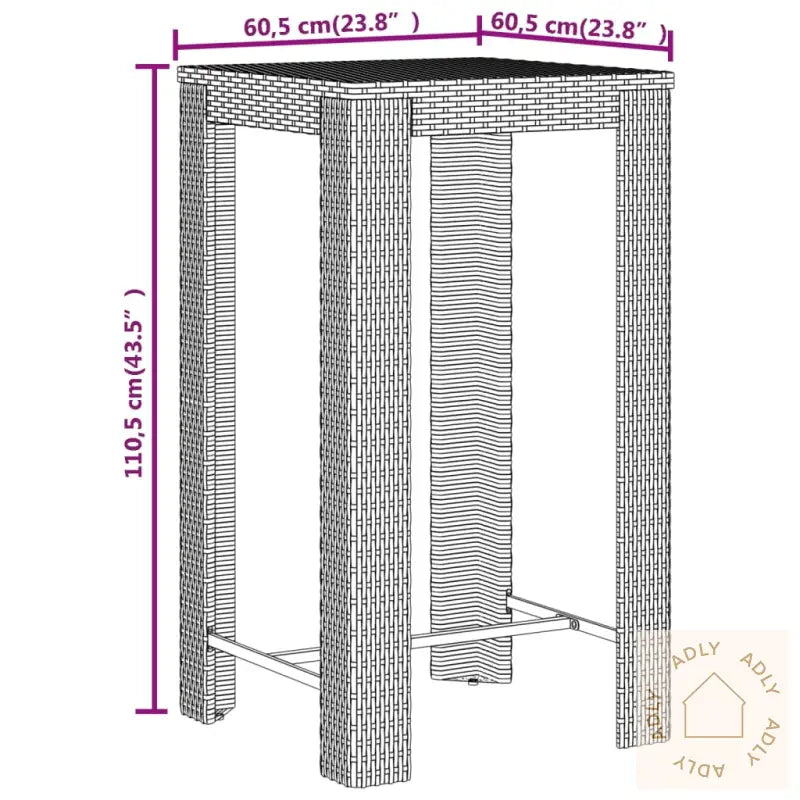 Hagebarsett 3 Deler Grå Polyrotting Og Heltre Akasie