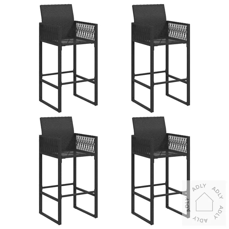 Hagebarsett Uten Puter 5 Deler Svart Polyrotting Akasie