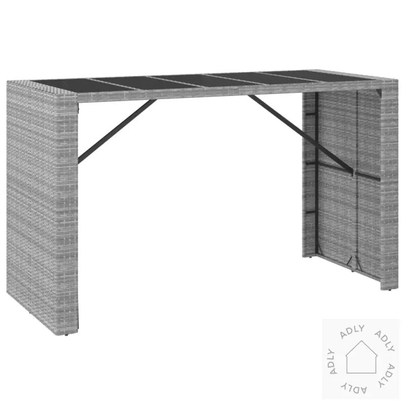 Hagebarsett Med Puter 9 Deler Grå Polyrotting