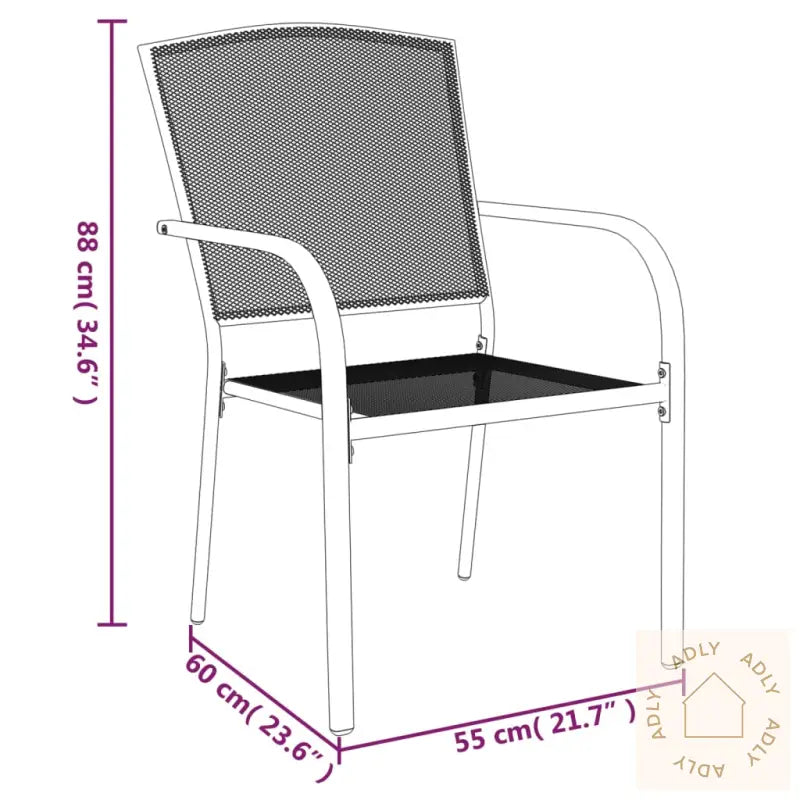 Utendørs Spisestue 5 Deler Antrasitt Stål