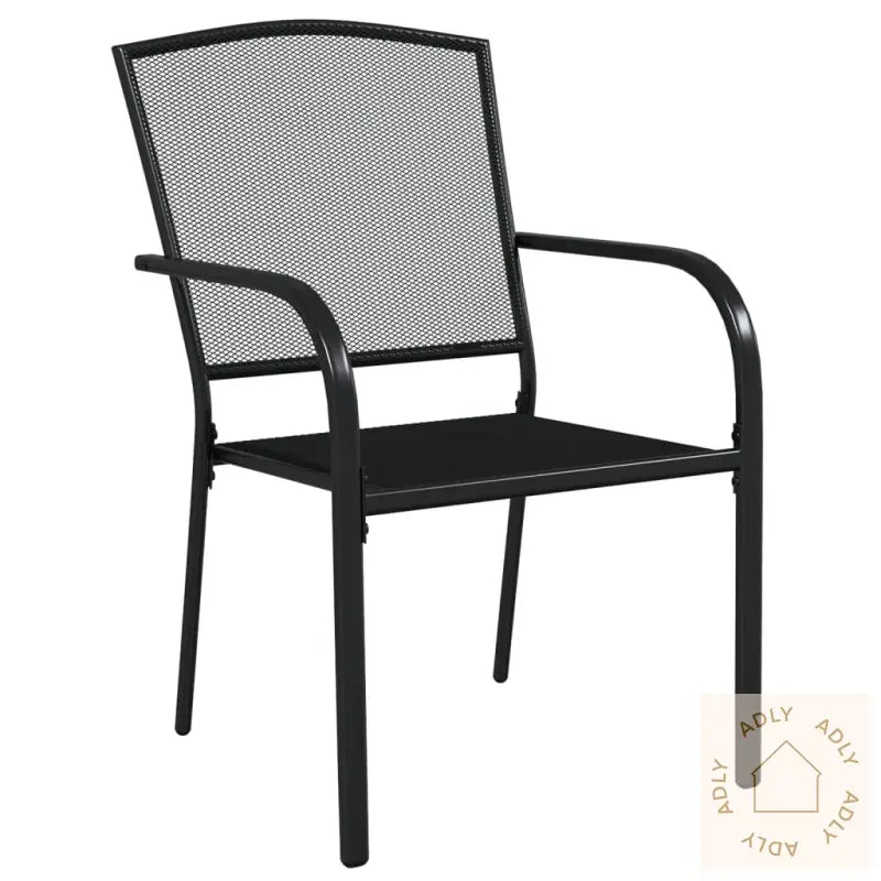 Utendørs Spisestue 5 Deler Antrasitt Stål