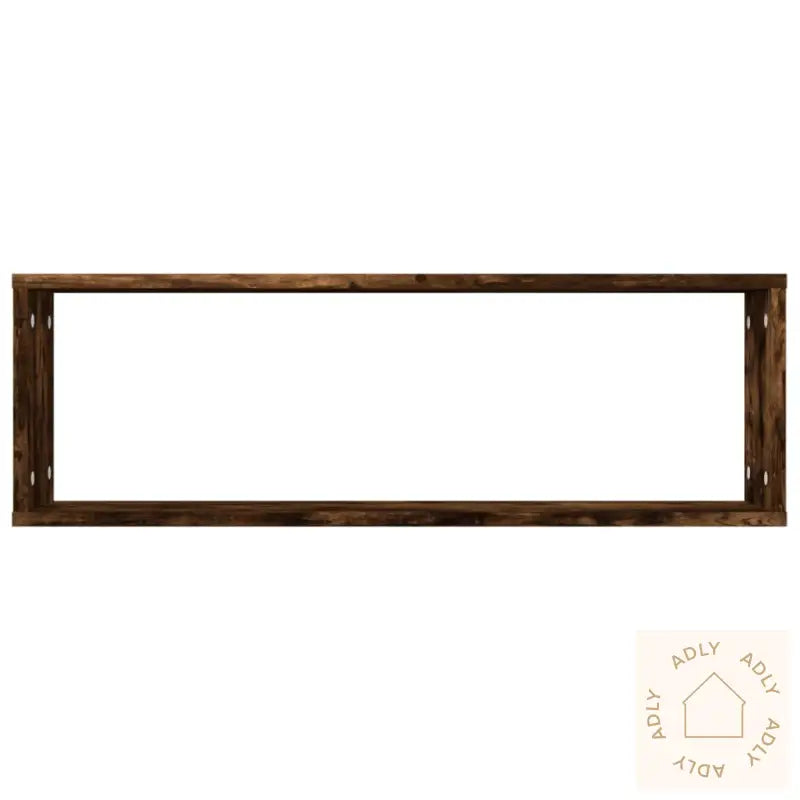 Vegghyller Kube 2 Stk Røkt Eik 80X15X26,5 Cm Konstruert Tre