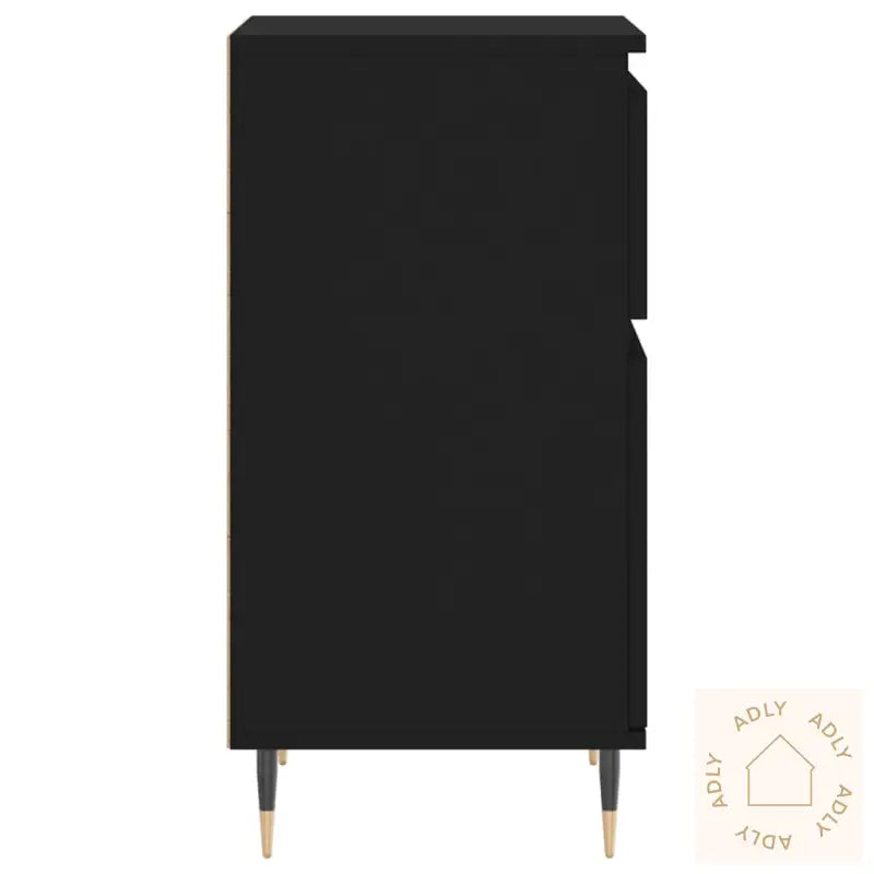 Skjenk 2 Stk Svart 40X35X70 Cm Konstruert Tre