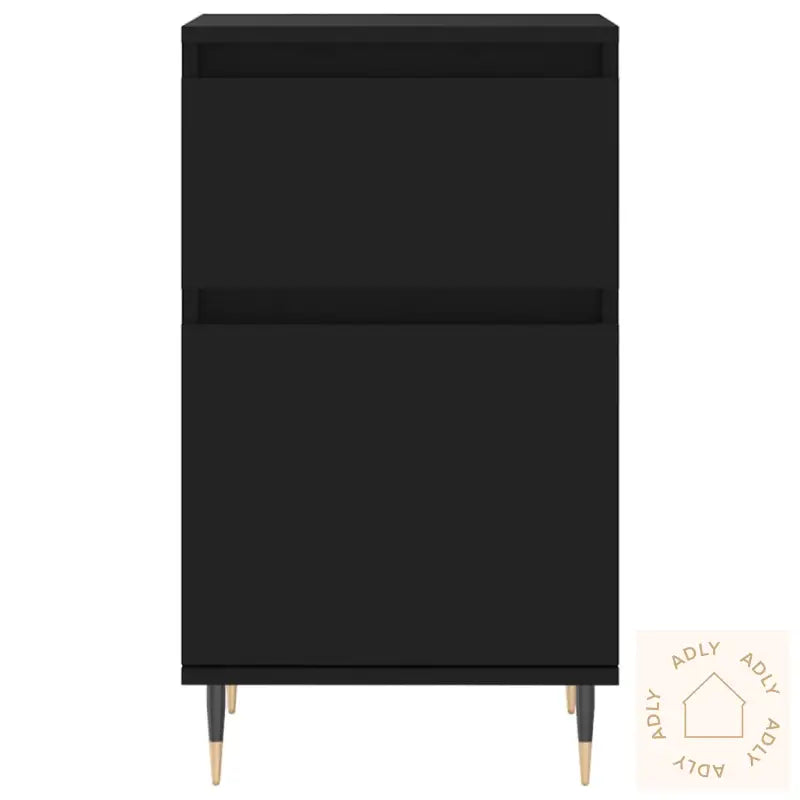 Skjenk 2 Stk Svart 40X35X70 Cm Konstruert Tre
