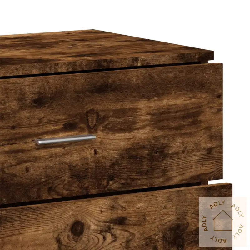 Skjenker 2 Stk Røkt Eik 60X39X80 Cm Konstruert Tre