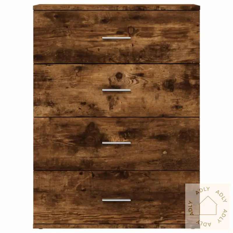 Skjenker 2 Stk Røkt Eik 60X39X80 Cm Konstruert Tre