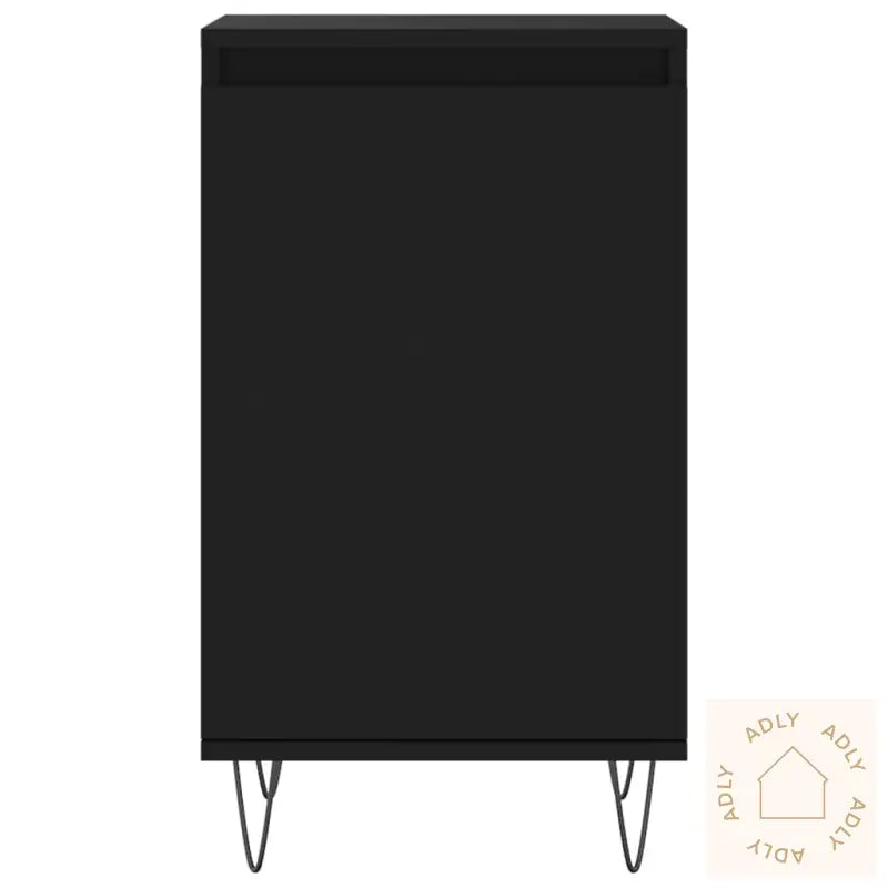 Skjenk 2 Stk Svart 40X35X70 Cm Konstruert Tre