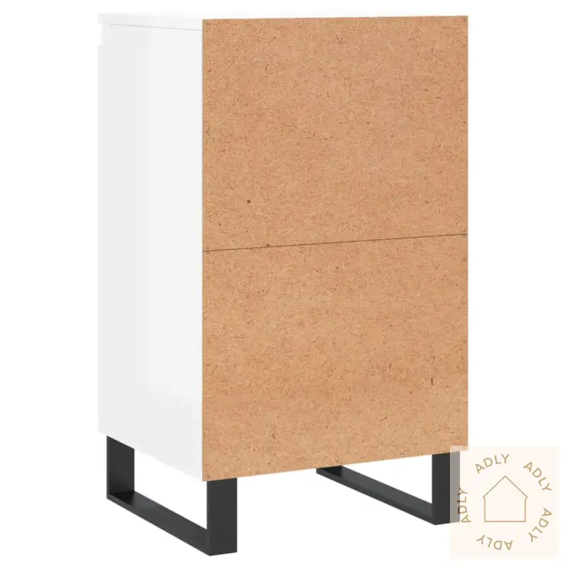 Skjenker 2 Stk Høyglans Hvit 40X35X70 Cm Konstruert Tre