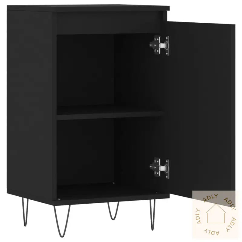 Skjenk 2 Stk Svart 40X35X70 Cm Konstruert Tre