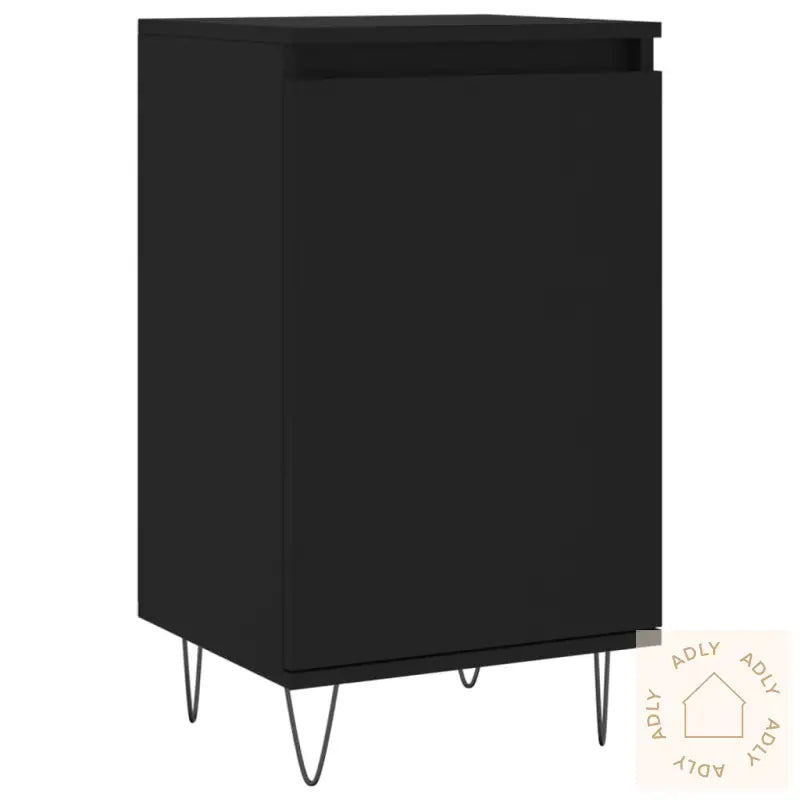 Skjenk 2 Stk Svart 40X35X70 Cm Konstruert Tre