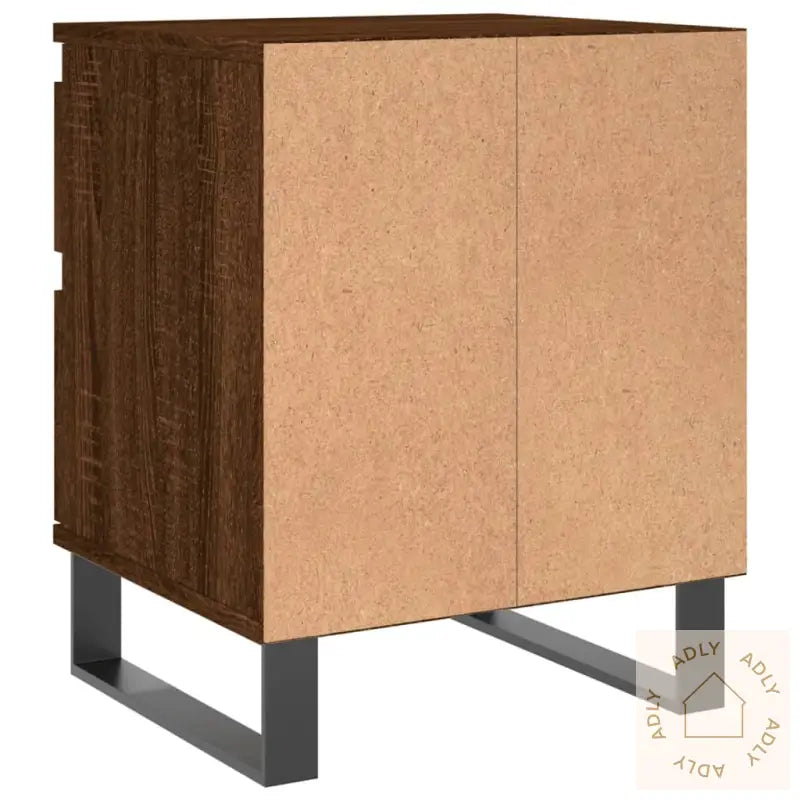 Nattbord 2 Stk Brun Eik 40X35X50 Cm Konstruert Tre