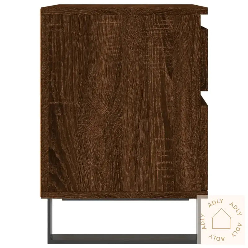 Nattbord 2 Stk Brun Eik 40X35X50 Cm Konstruert Tre