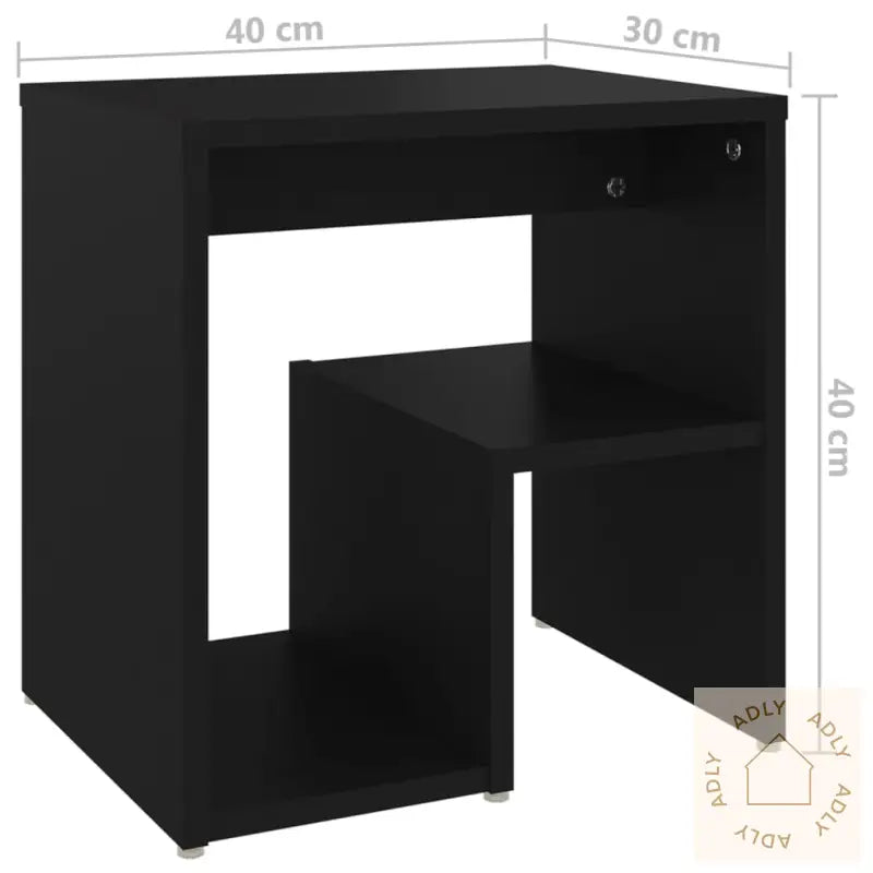 Nattbord Svart 40X30X40 Cm Konstruert Tre