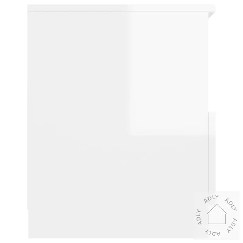 Nattbord Høyglans Hvit 40X40X50 Cm Konstruert Tre