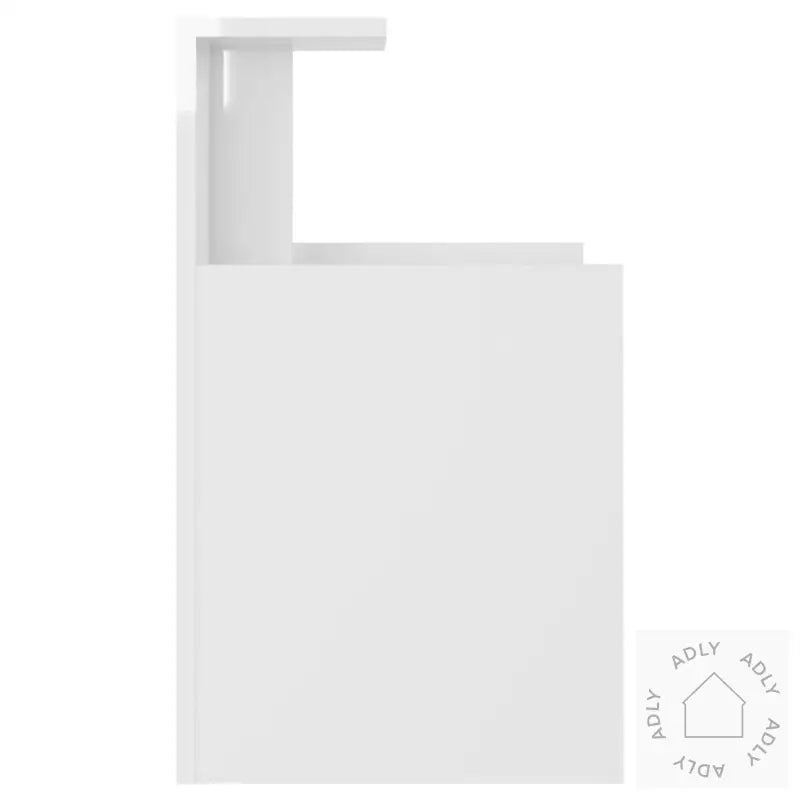 Nattbord Høyglans Hvit 40X35X60 Cm Konstruert Tre