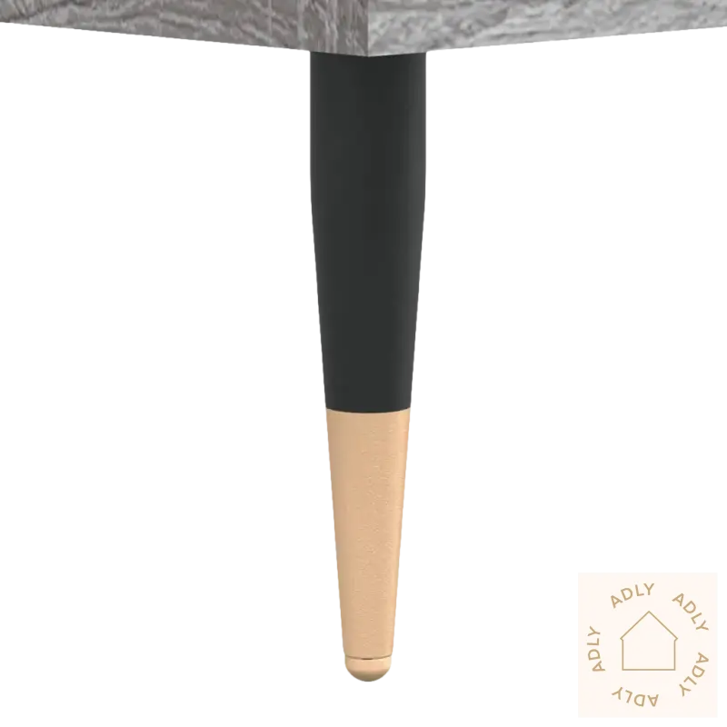 To-tonet nattbord med elegante ben, perfekt for trendy nattbord og hjemmet ditt