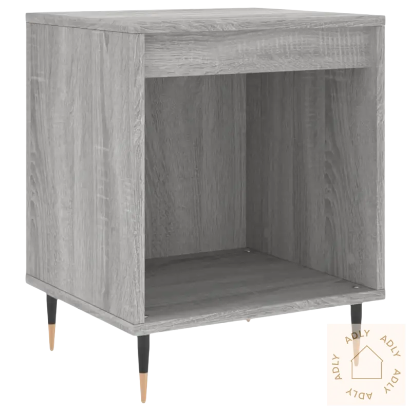 Gray trepanel nattbord med åpen oppbevaring - trendy nattbord for hjemmet ditt