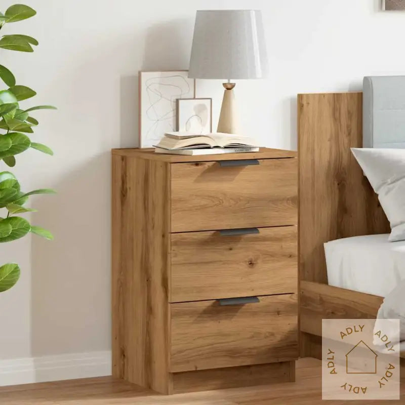 Nattbord 2 Stk Artisan Eik 40X36X65 Cm Konstruert Tre
