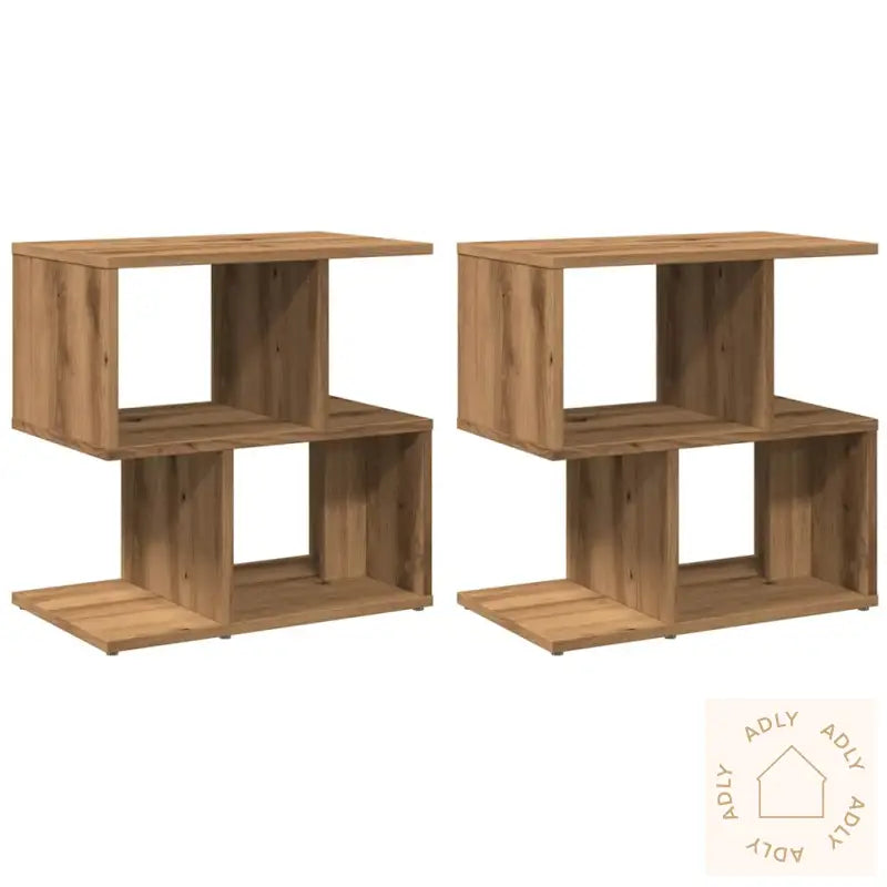 Nattbord 2 Stk Artisan Eik 50X30X51,5 Cm Konstruert Tre