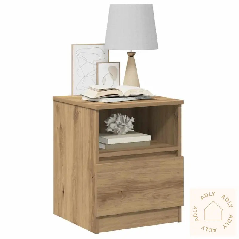 Nattbord 2 Stk Artisan Eik 40X40X50 Cm Konstruert Tre