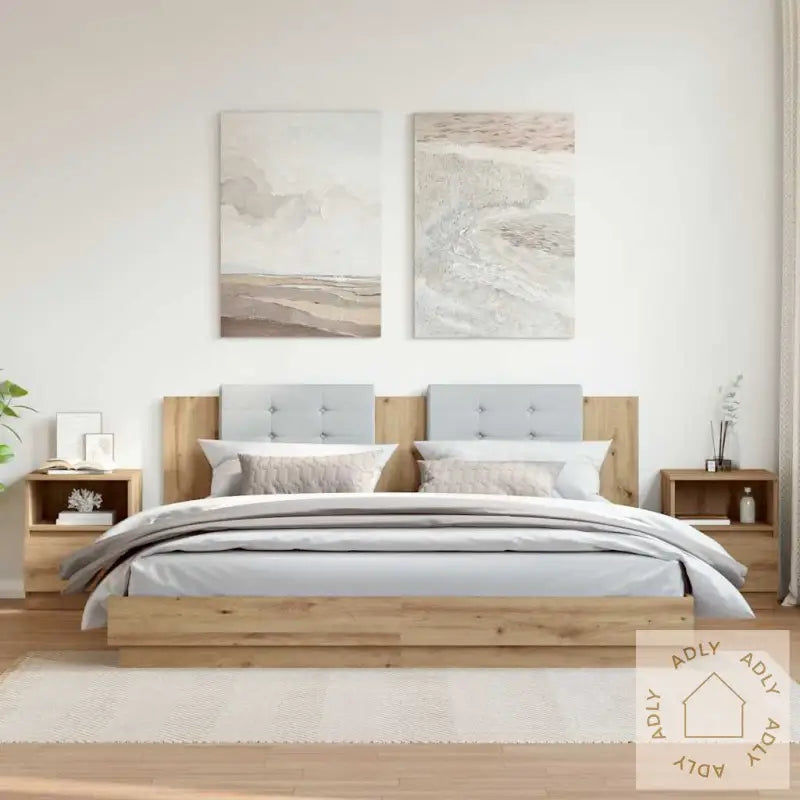 Nattbord 2 Stk Artisan Eik 40X40X50 Cm Konstruert Tre