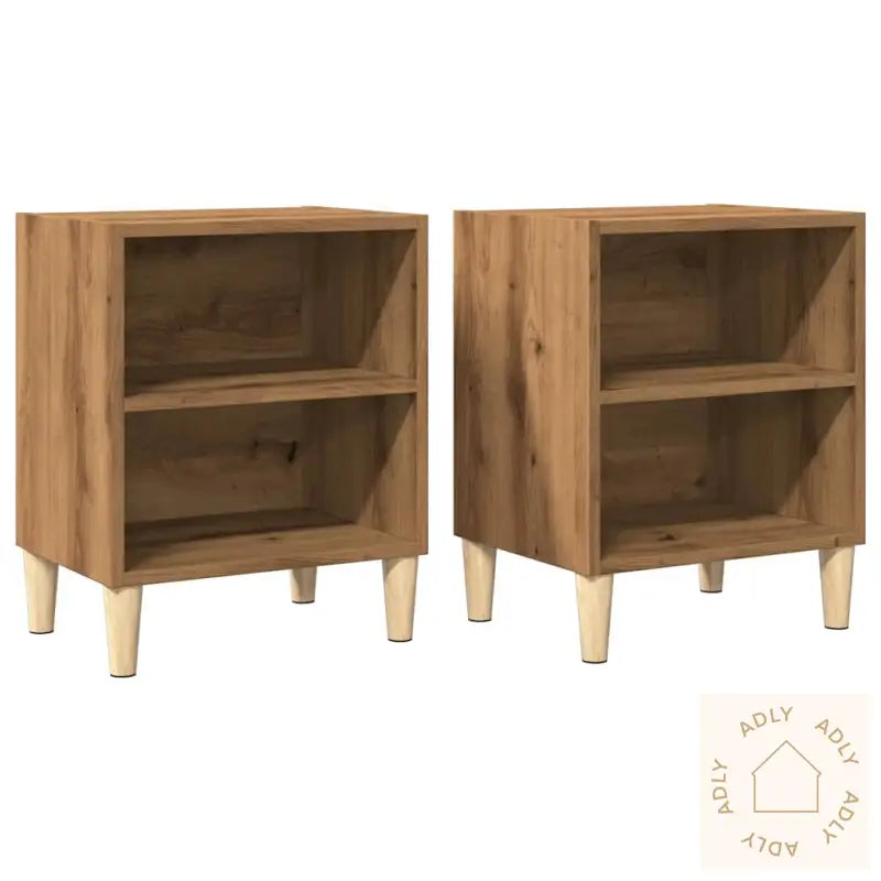 Nattbord 2 Stk Artisan Eik 40X30X50 Cm Konstruert Tre