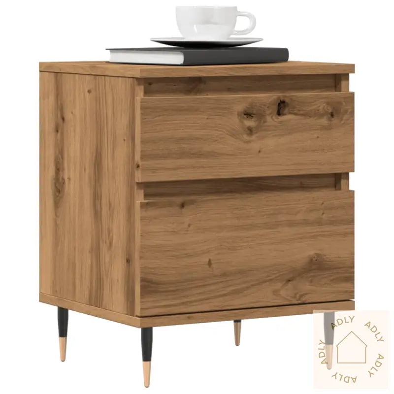 Nattbord 2 Stk Artisan Eik 40X35X50 Cm Konstruert Tre
