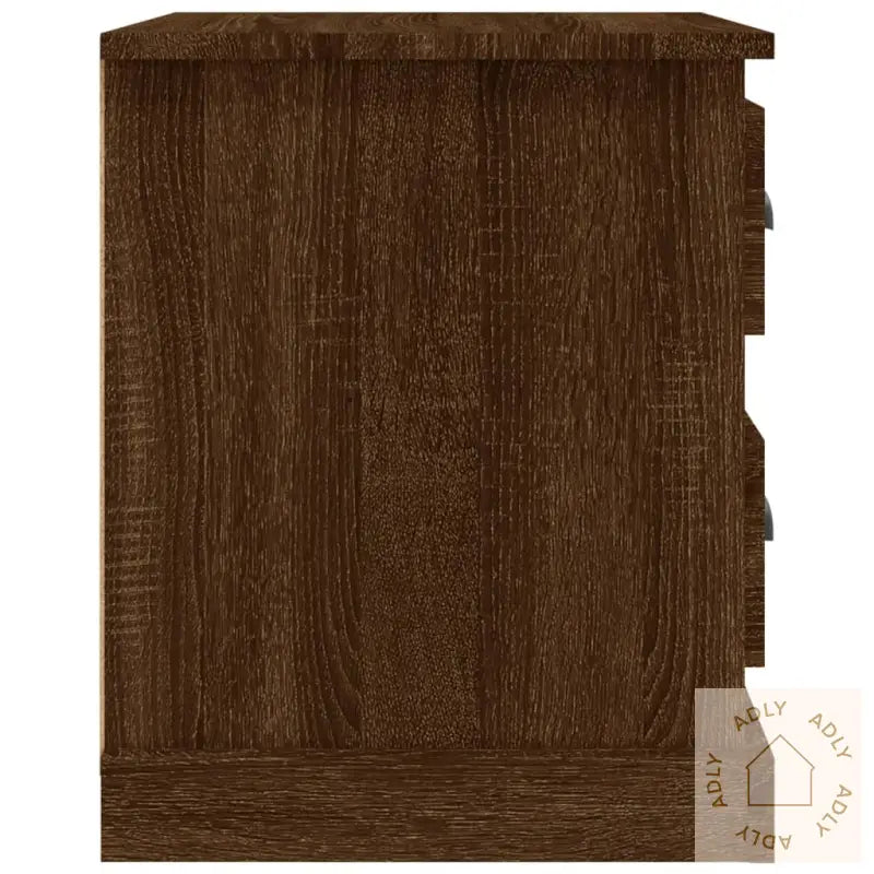 Nattbord 2 Stk Brun Eik 39X39X47,5 Cm Konstruert Tre
