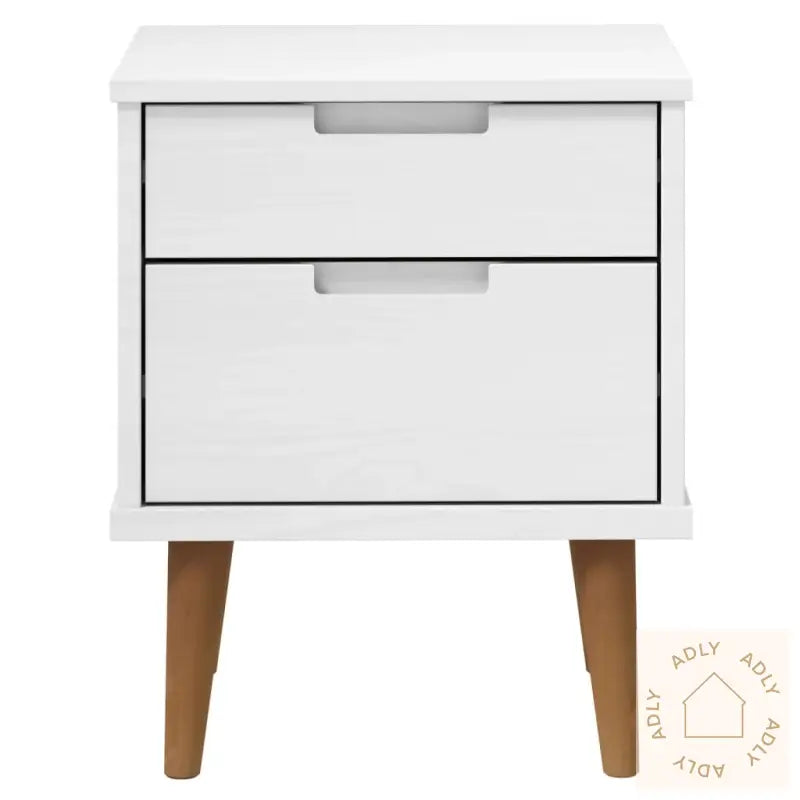 Nattbord Molde Hvit 40X35X48 Cm Heltre Furu