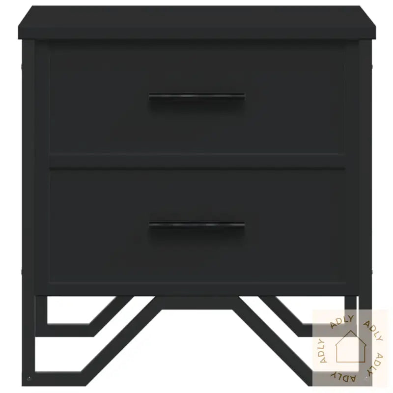 Nattbord 2 Stk Svart 40X41X40 Cm Konstruert Tre