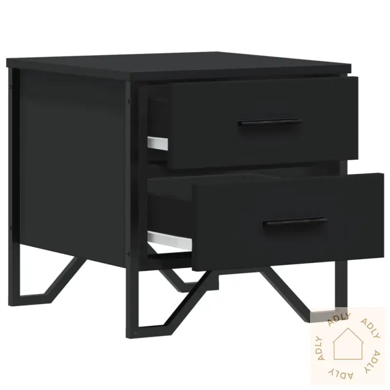 Nattbord 2 Stk Svart 40X41X40 Cm Konstruert Tre