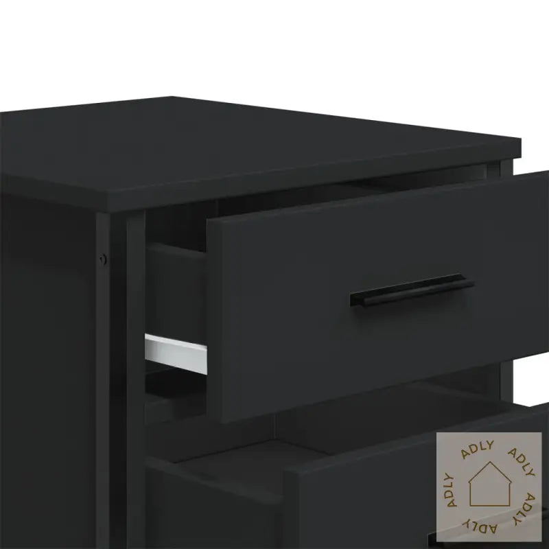 Nattbord 2 Stk Svart 40X41X40 Cm Konstruert Tre
