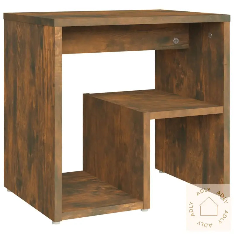 Nattbord 2 Stk Røkt Eik 40X30X40 Cm Konstruert Tre