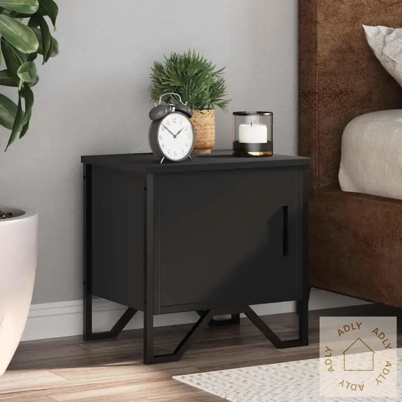 Nattbord 2 Stk Svart 40X30X40 Cm Sponplate