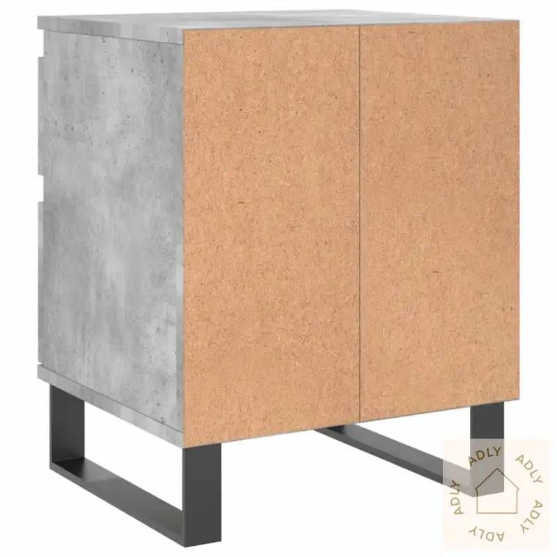 Nattbord 2 Stk Betonggrå 40X35X50 Cm Konstruert Tre