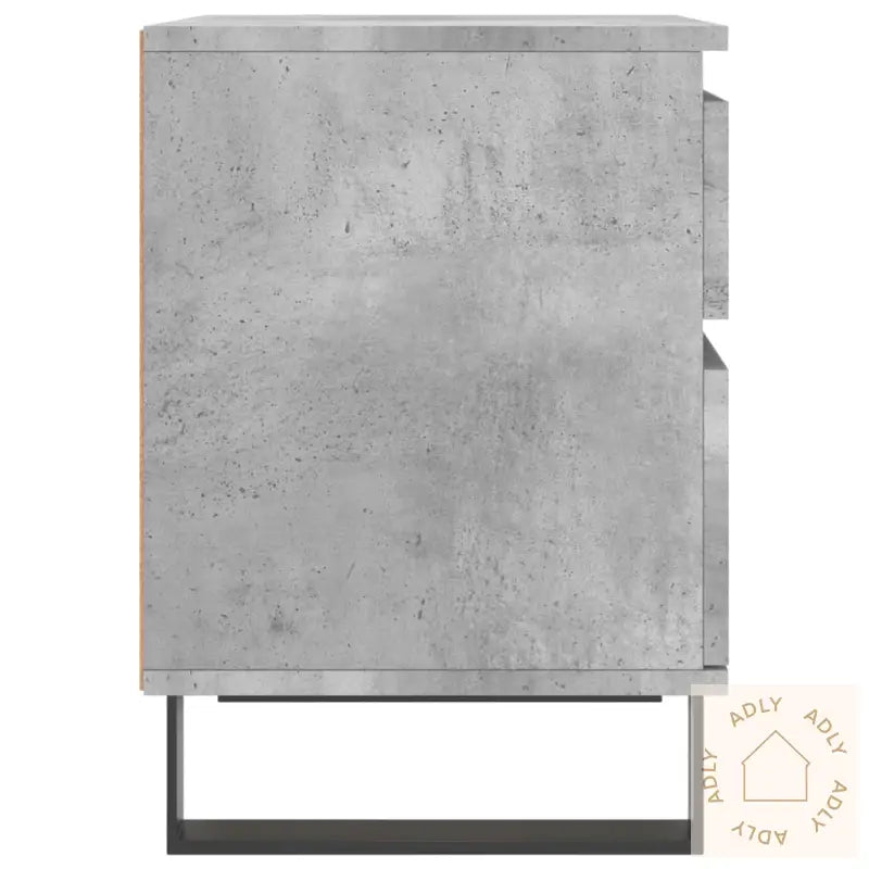 Nattbord 2 Stk Betonggrå 40X35X50 Cm Konstruert Tre