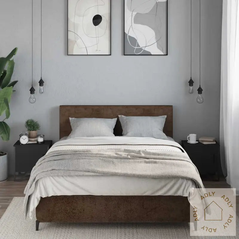 Nattbord 2 Stk Svart 40X30X40 Cm Sponplate