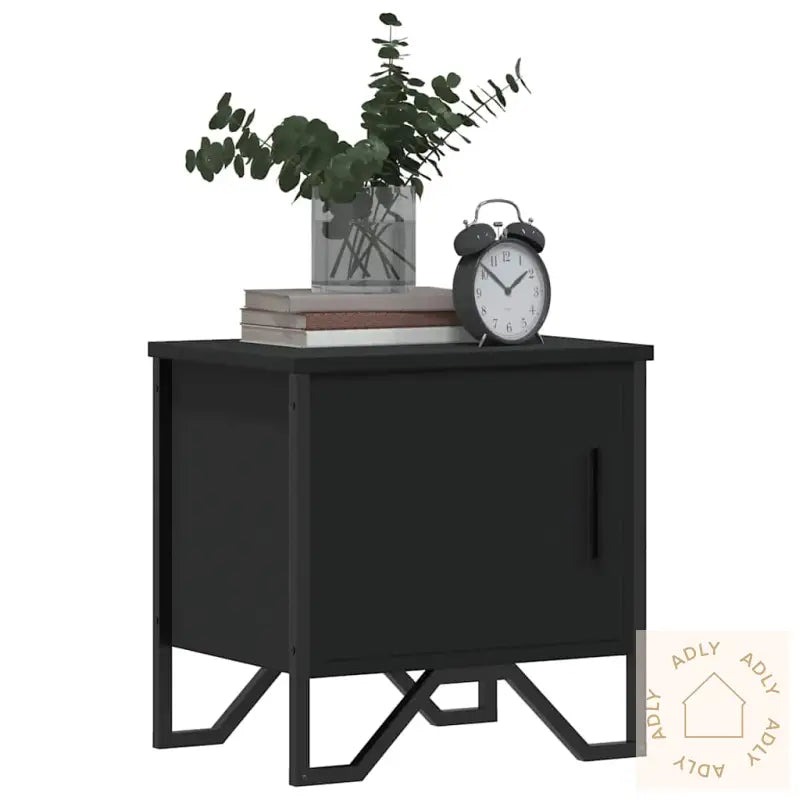 Nattbord 2 Stk Svart 40X30X40 Cm Sponplate