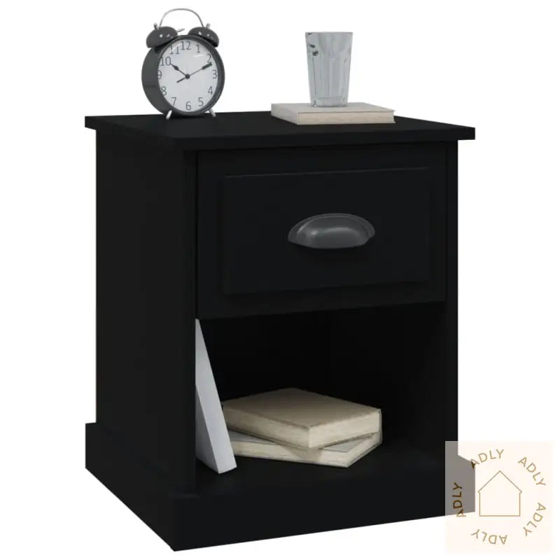 Nattbord Svart 39X39X47,5 Cm Konstruert Tre