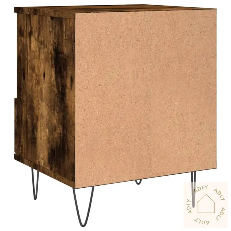 Nattbord 2 Stk Røkt Eik 40X35X50 Cm Konstruert Tre