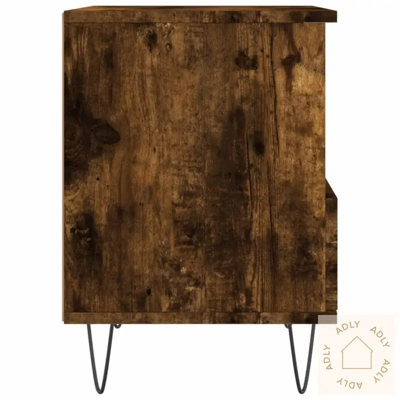 Nattbord 2 Stk Røkt Eik 40X35X50 Cm Konstruert Tre