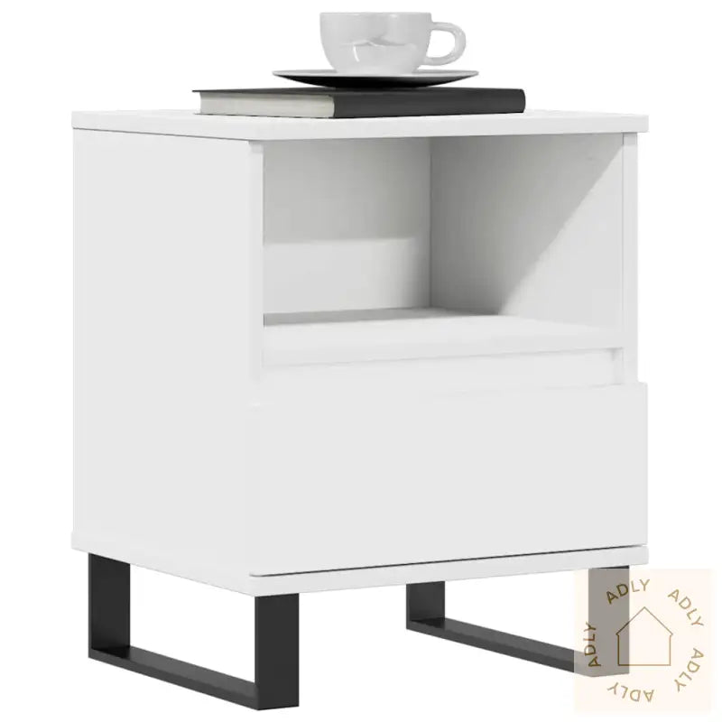 Nattbord 2 Stk Hvit 40X35X50 Cm Konstruert Tre