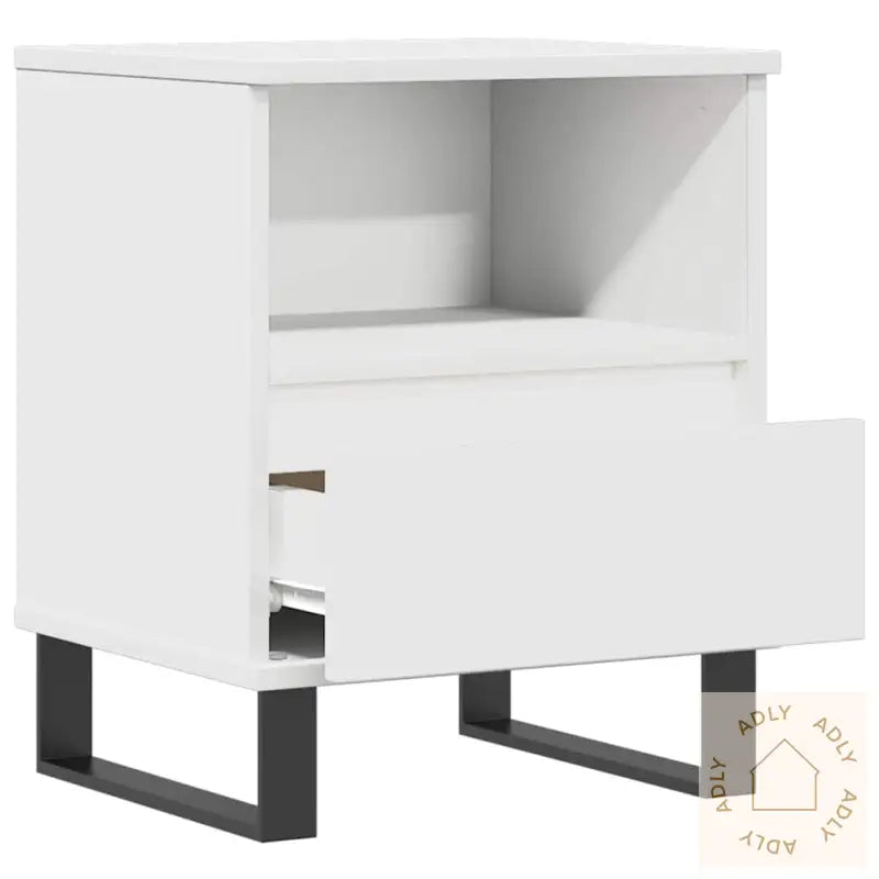 Nattbord 2 Stk Hvit 40X35X50 Cm Konstruert Tre