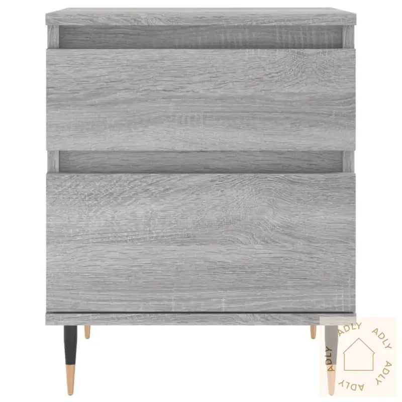 Nattbord 2 Stk Grå Sonoma 40X35X50 Cm Konstruert Tre