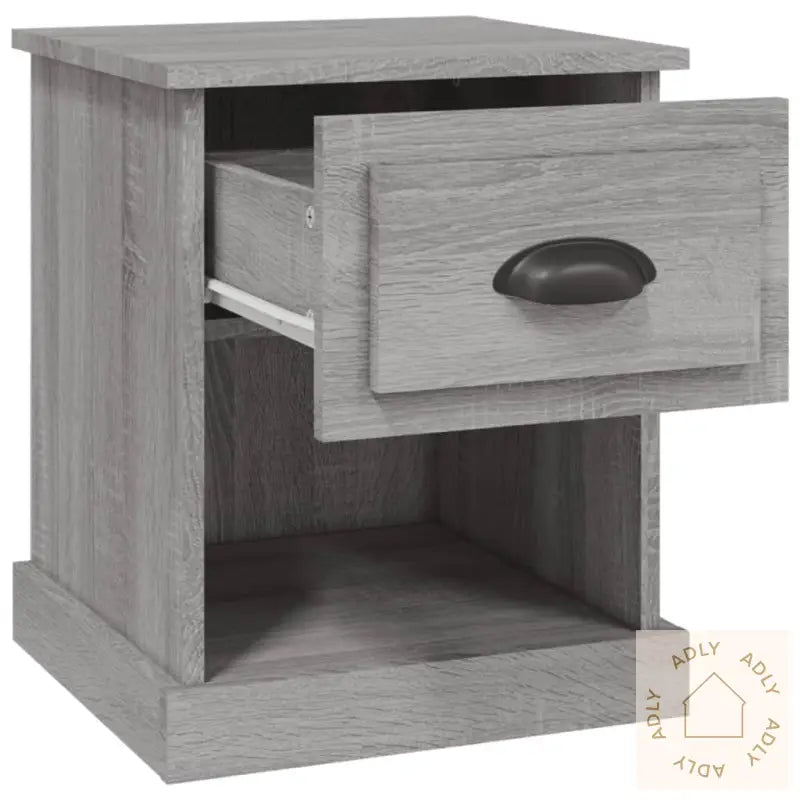 Nattbord Grå Sonoma 39X39X47,5 Cm Konstruert Tre